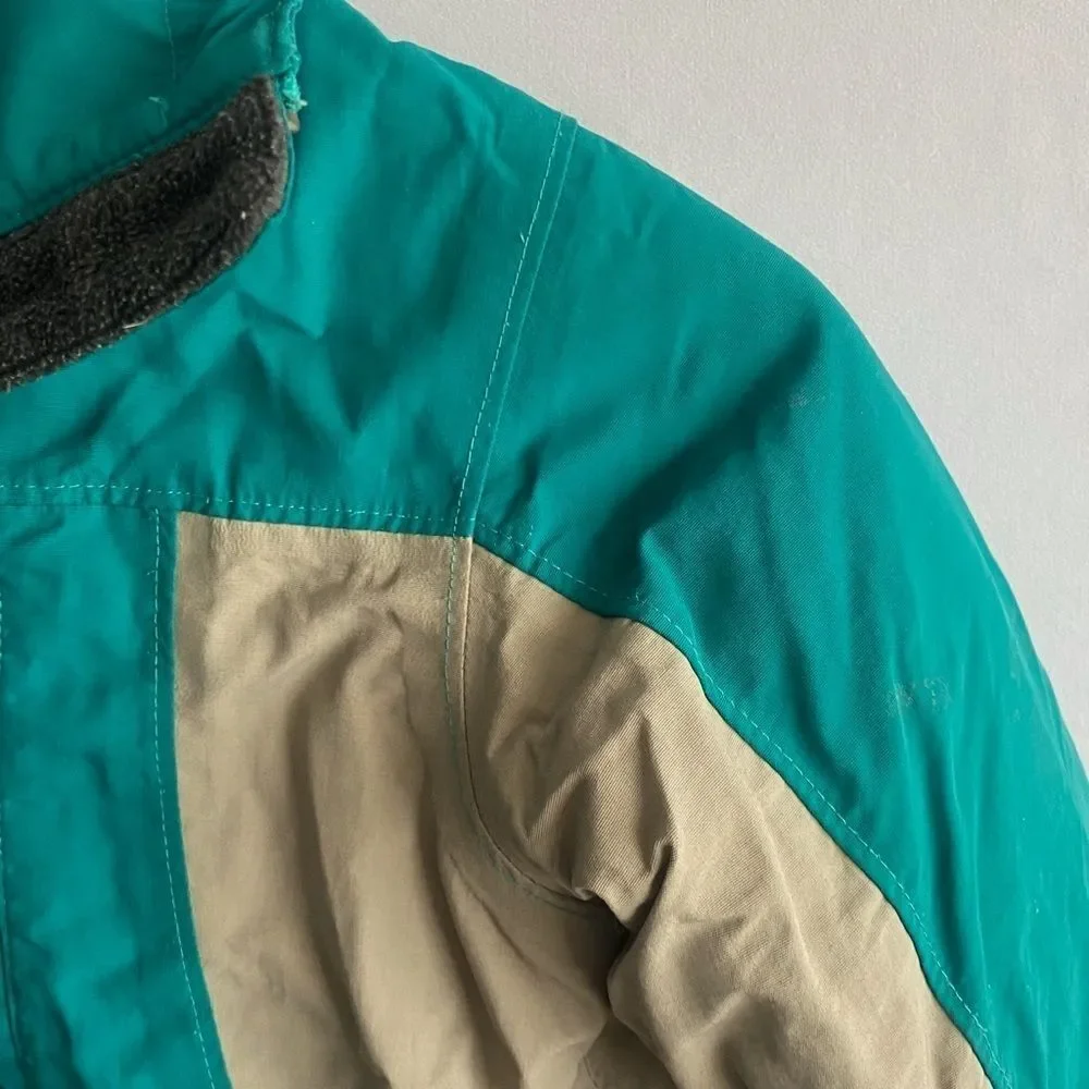 Lands' End Turquoise Winter Hooded Ski Jacket